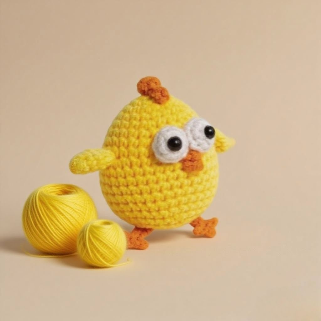 DIY Yellow Chicken Crochet Kit Complete Supplies for Amigurumi Craft Perfect for Hobbyists
