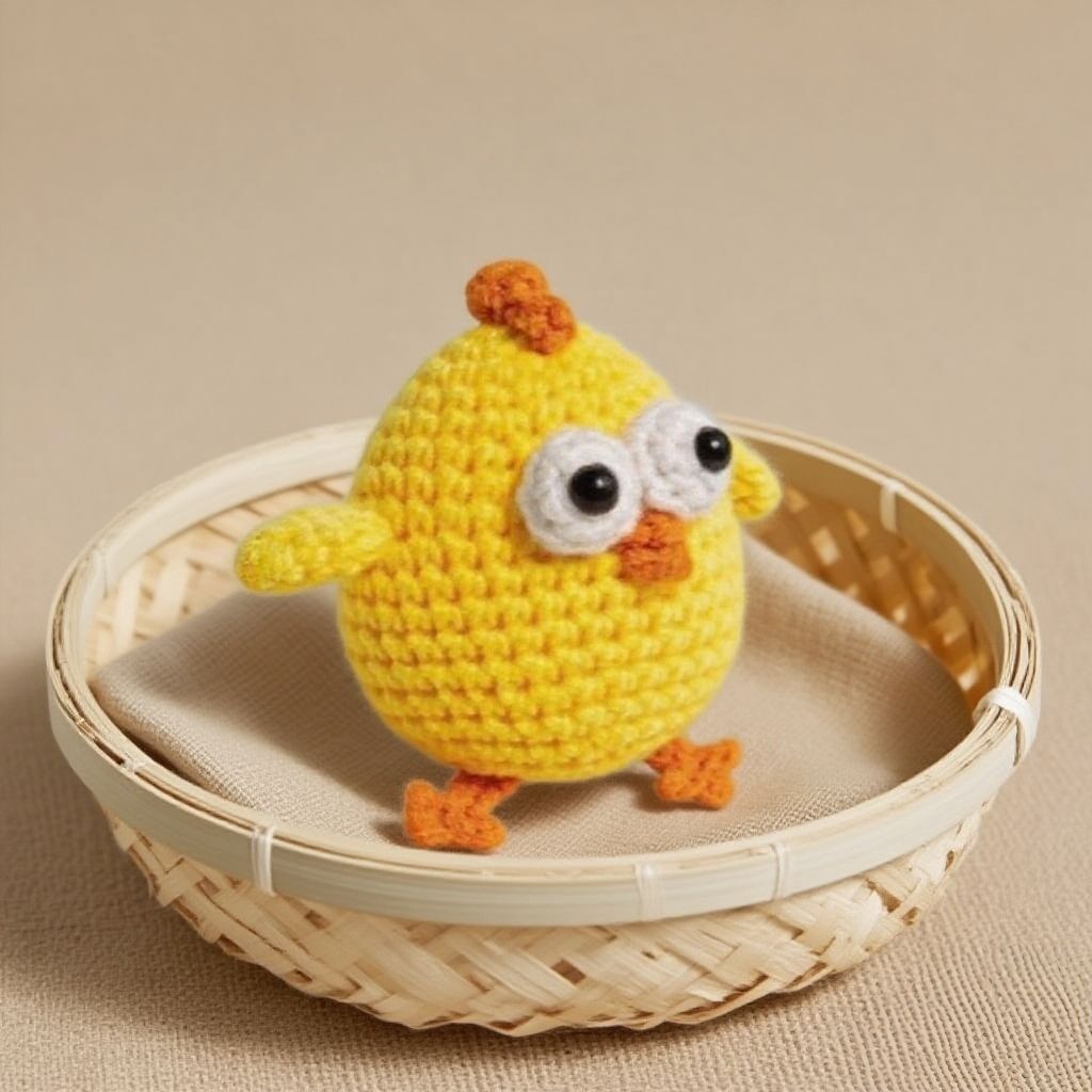 DIY Yellow Chicken Crochet Kit Complete Supplies for Amigurumi Craft Perfect for Hobbyists