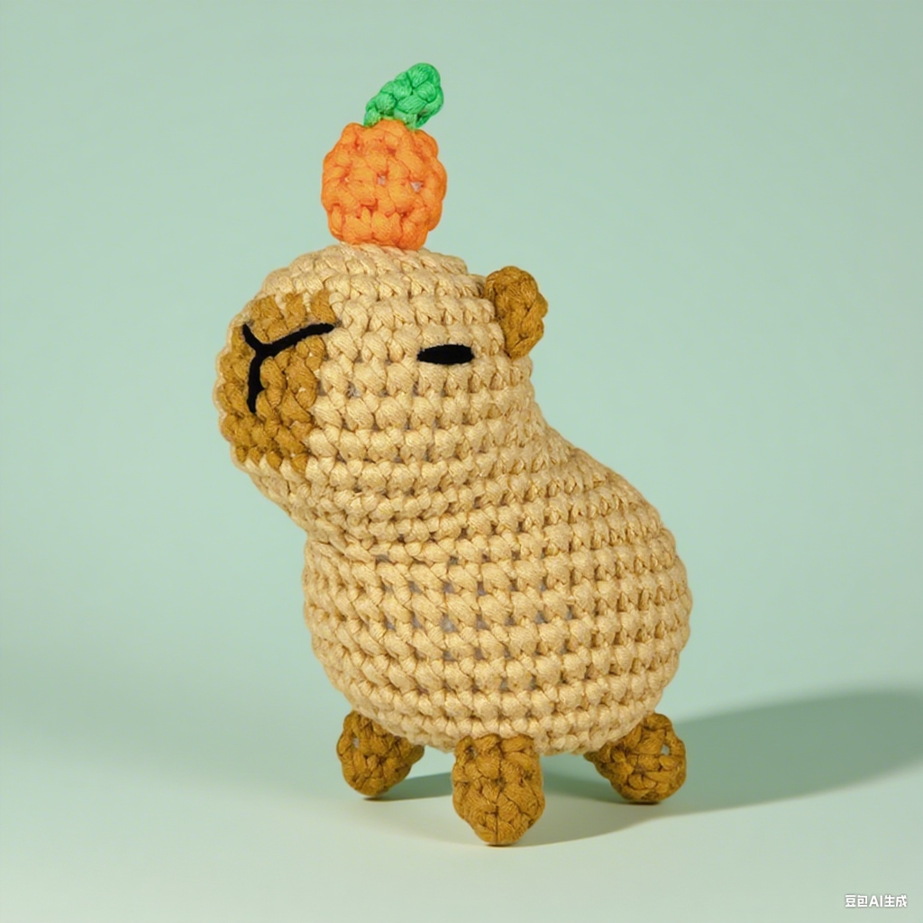 DIY Beginner Crochet Kit Capybara Amigurumi Plush Toy for Crafts