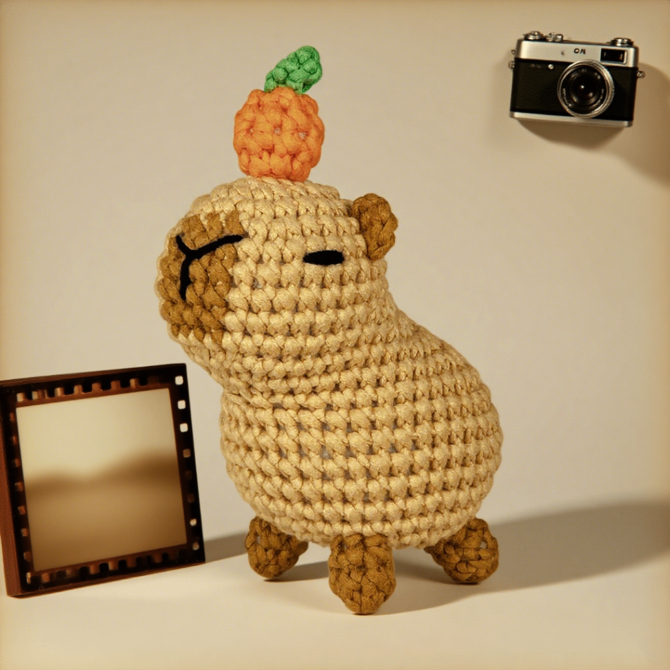 DIY Beginner Crochet Kit Capybara Amigurumi Plush Toy for Crafts