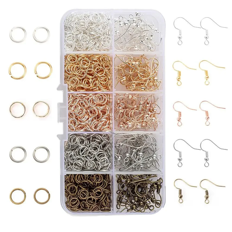 10 Grid Jewelry Findings Making Kits DIY Jewelry Starter Earhook Junp RIng Tools