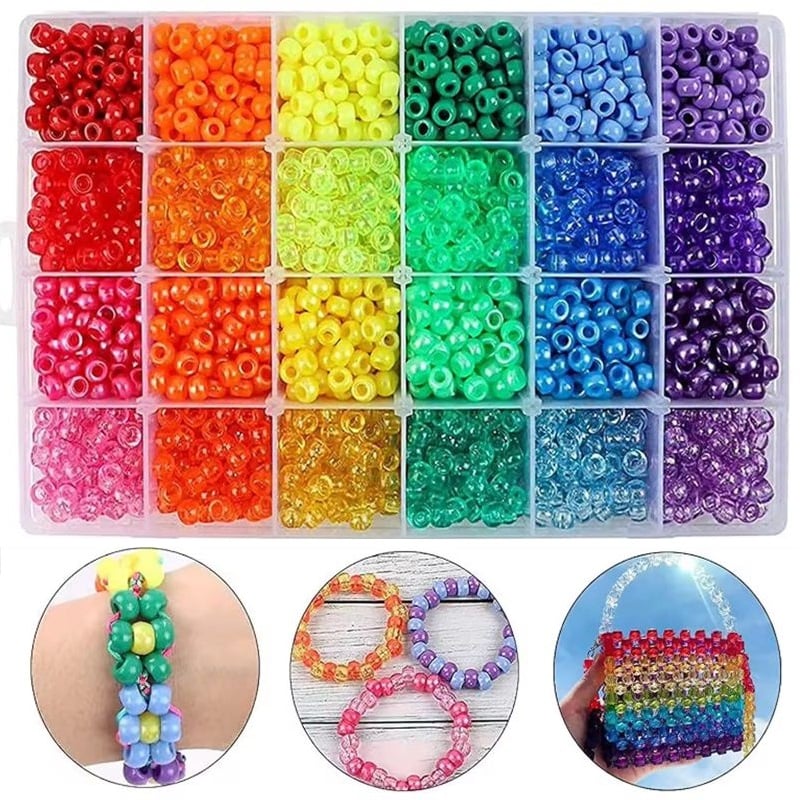 6x9mm Plastic Acrylic Bucket Beads Kits Charms DIY Making Craft Decoration Beads