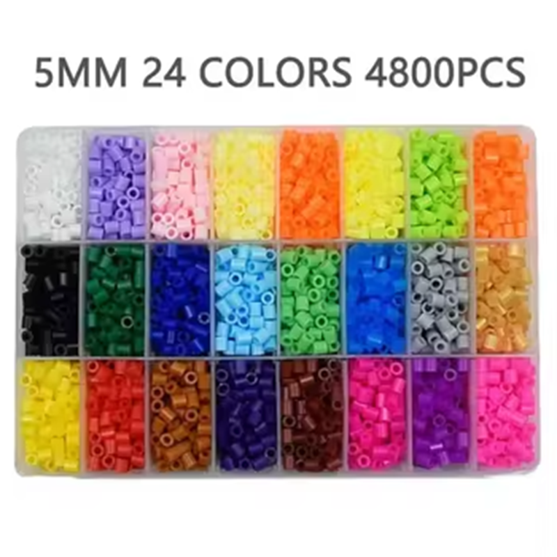 24Colors 5mm Hama Beads Children is DIY Gift Plastic Beads Toy Ironing Bead Sets