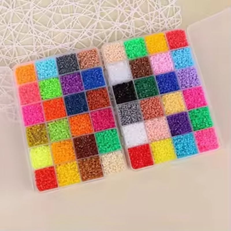 24 Colors Perler Hama Beads Set 2.5/5 mm Ironing Beads Kit Kids DIY Crafted Toys