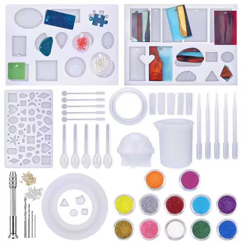 Epoxy Resin Craft Set DIY Letters Jewelry Making Kits for Beginners Resin Molds