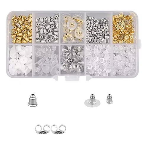 Gold Silver Color Earring Backs Studs Supplies Kit DIY Earring Making Accessory