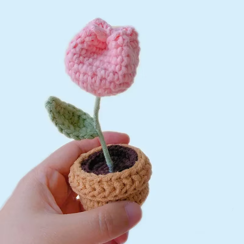 Hot Sale DIY Plant Crochet Flower Hand Knitting Crochet Cotton Doll Handmade Set