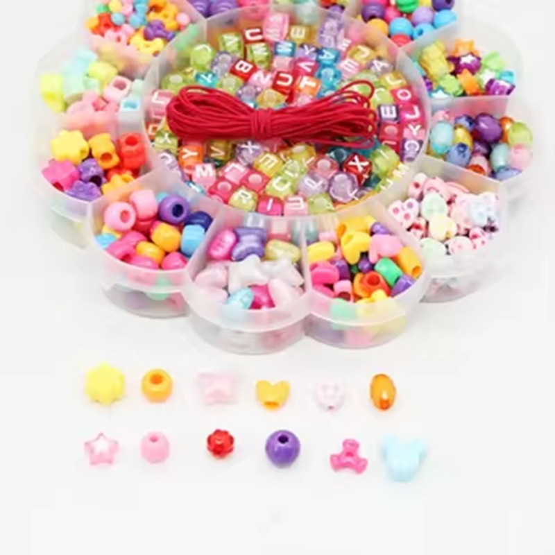 Colorful Kids Beads Toys with Acrylic Letter Beads Kids DIY Jewelry Beading Kits