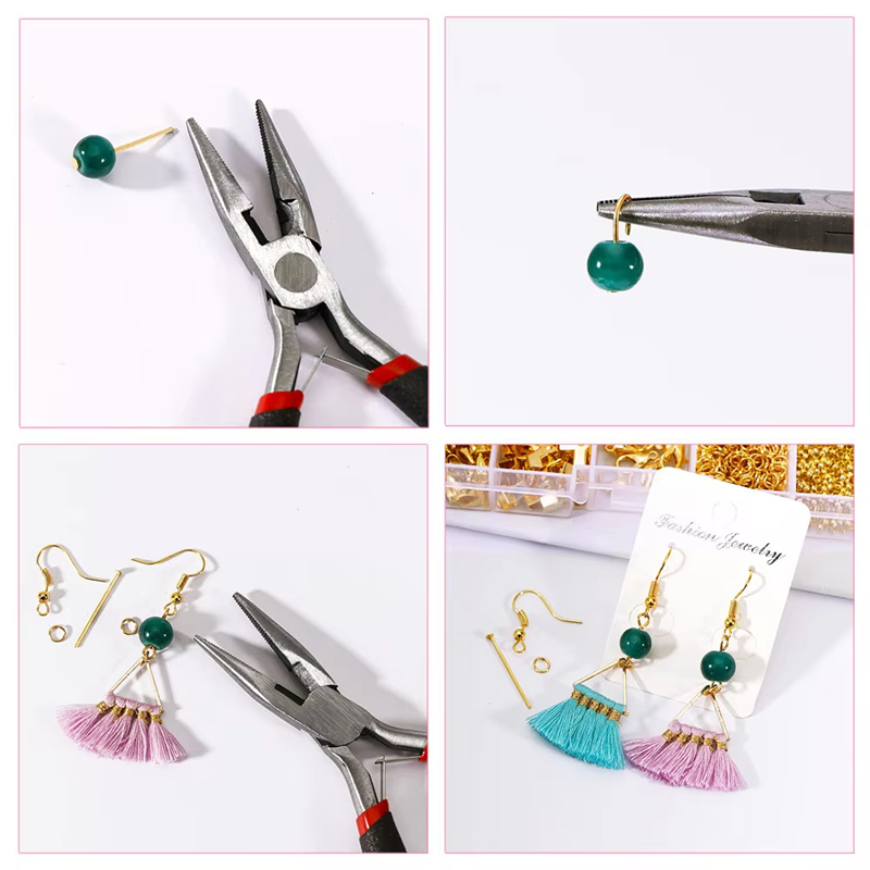 Jewelry Making Kits Earring Hooks Jump Rings Lobster Clasp Chain DIY Jewelry Set