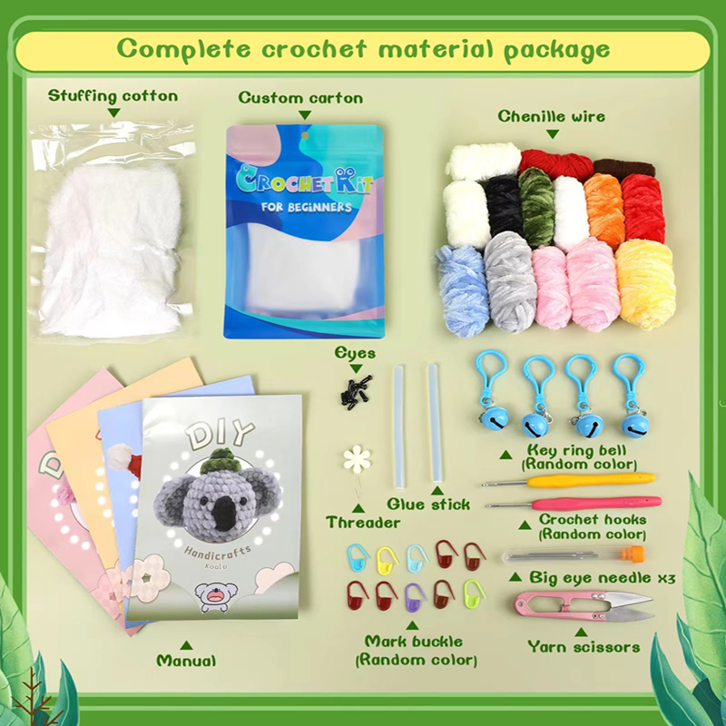 Crochet Kit for Beginners with Step-by-Step Video Tutorials Crochet Kits for Adults and Kids DIY Knitting