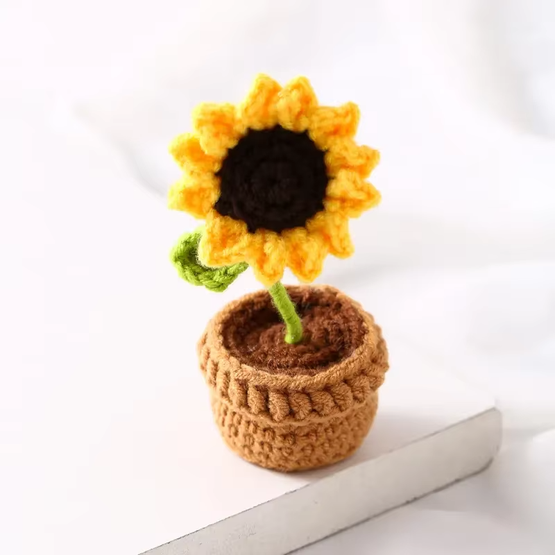 Hot Sale DIY Plant Crochet Flower Hand Knitting Crochet Cotton Doll Handmade Set