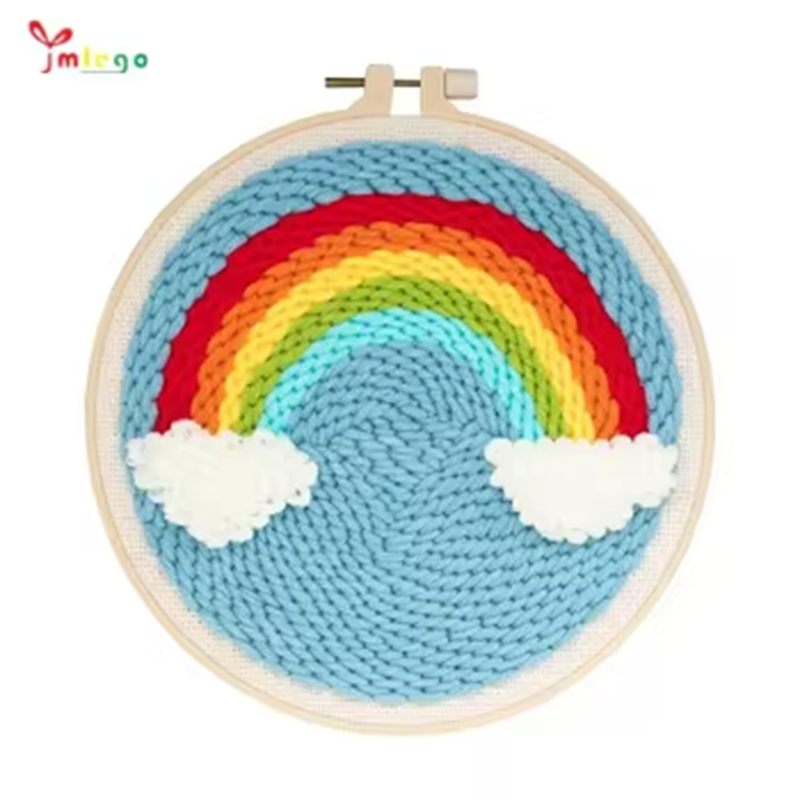 Punch Needle Embroidery Kits DIY Making Cross Stitch Home Decoration Craft Set