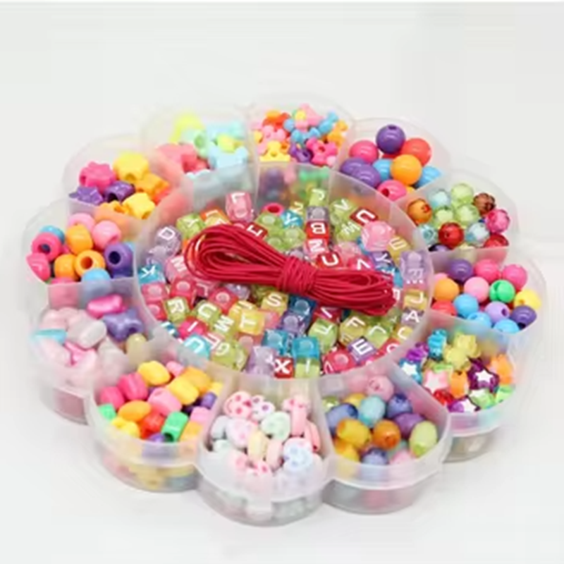 Colorful Kids Beads Toys with Acrylic Letter Beads Kids DIY Jewelry Beading Kits