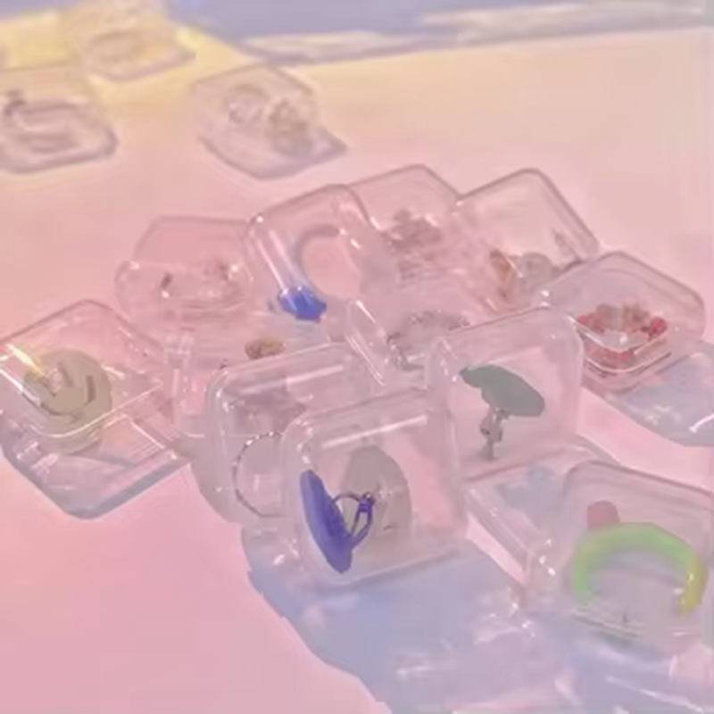 Wholesale Plastic Box Organizer Jewelry Ring Storage Clear Transparent Container