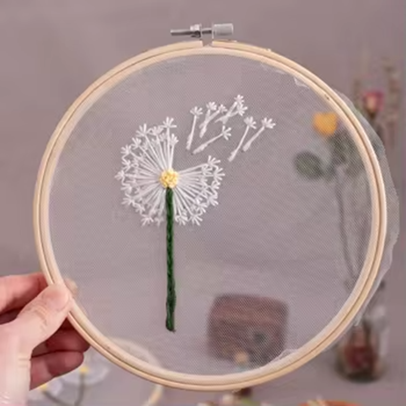 Beginner DIY Embroidery Kit Chinese Traditional Style Fabric Embroidery Hoop Toy