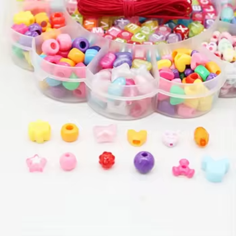 Colorful Kids Beads Toys with Acrylic Letter Beads Kids DIY Jewelry Beading Kits