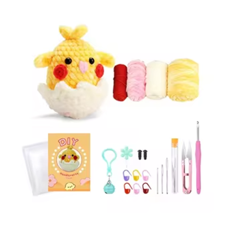 Crochet Animal Kit for Beginners Offer Video Tutorials DIY Knit Crochet Doll Set