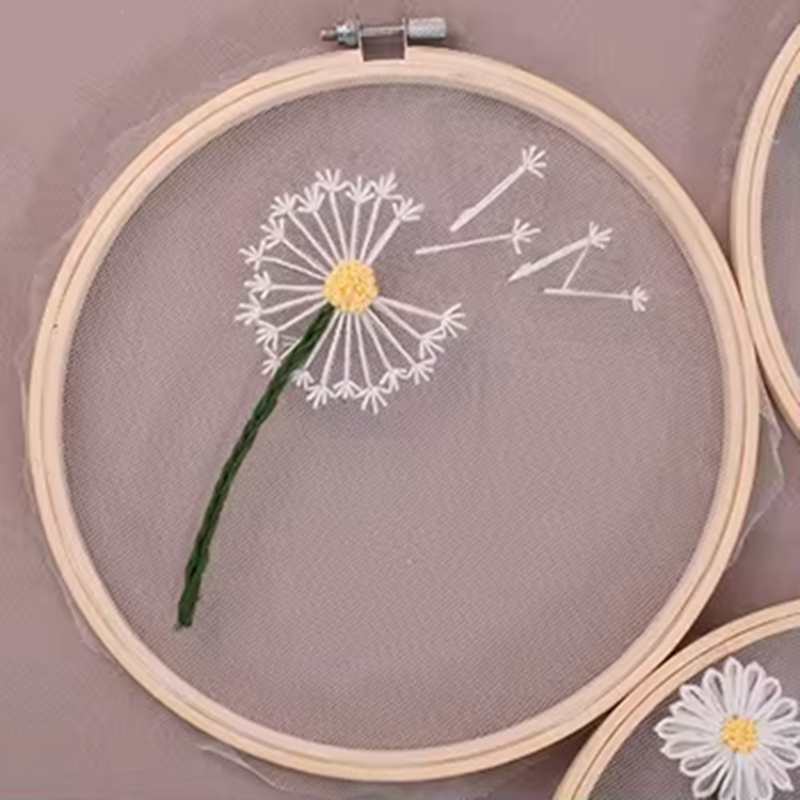 Beginner DIY Embroidery Kit Chinese Traditional Style Fabric Embroidery Hoop Toy