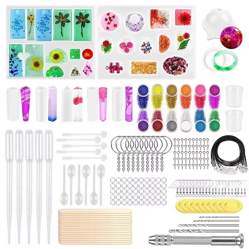 Epoxy Resin Craft Set DIY Letters Jewelry Making Kits for Beginners Resin Molds