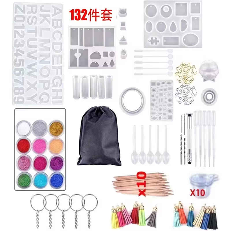 Epoxy Resin Alphabet Jewelry Making Kits Beginners Making DIY Casting Molds Set