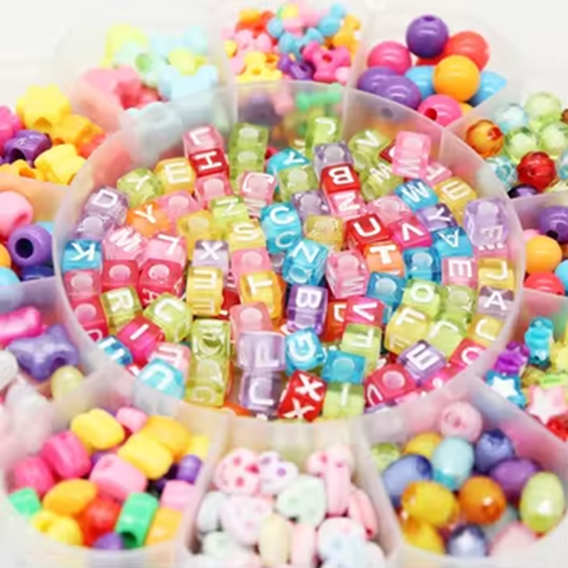 Colorful Kids Beads Toys with Acrylic Letter Beads Kids DIY Jewelry Beading Kits