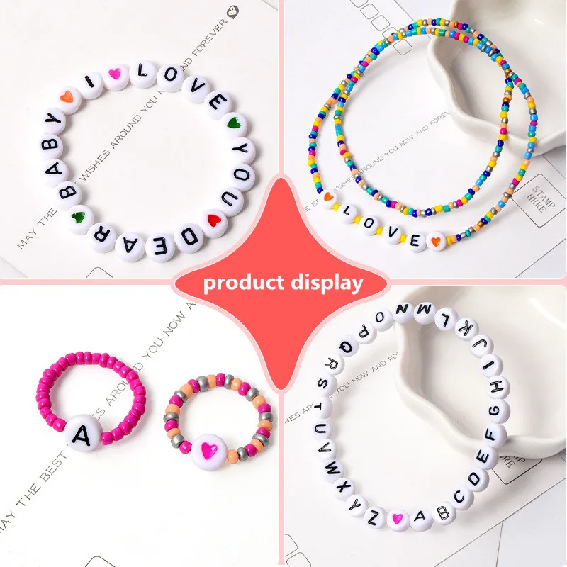 Glass Rice Beads Set DIY Creative Bracelet Necklace Earrings Jewelry Making Kits