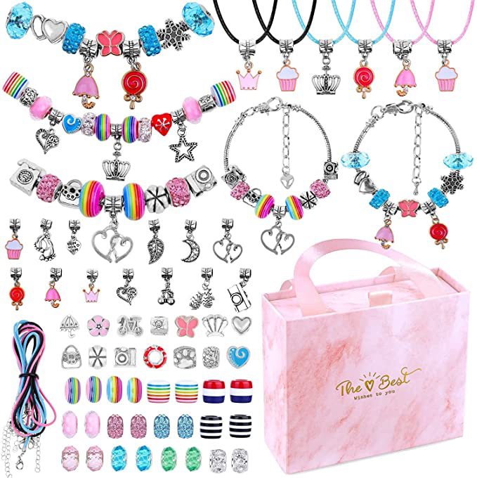 Jewelry Making Kits With Beads Bracelets Charms Necklace DIY Making Crafts Set