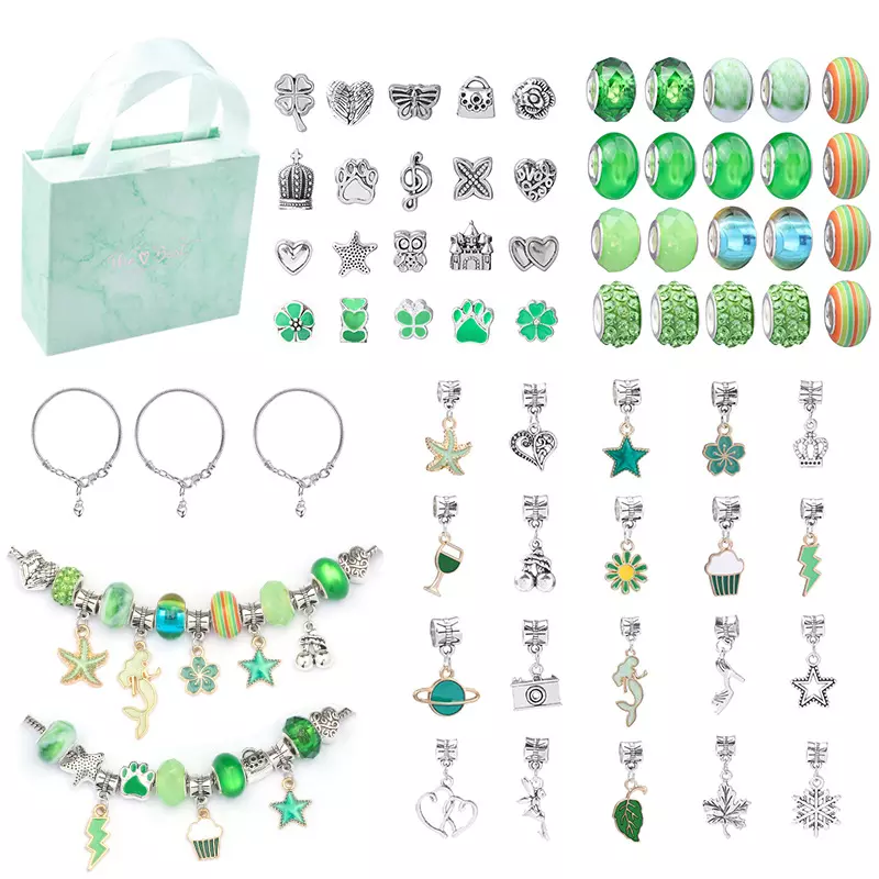 Large Hole Beads Set DIY Jewelry Personalized Bracelet and Necklace Making Kits