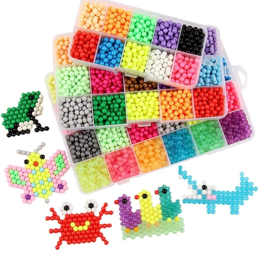 Spraying Water Beads Kit Kids Crafted Toys Hama Beads DIY Water Sticky Beads Set