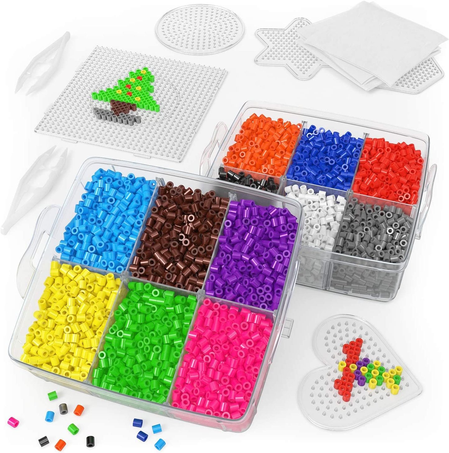 Plastic Perler Bead Set 2.5&5mm Hama Bead Cartoon Style for Kid DIY Crafted Toys