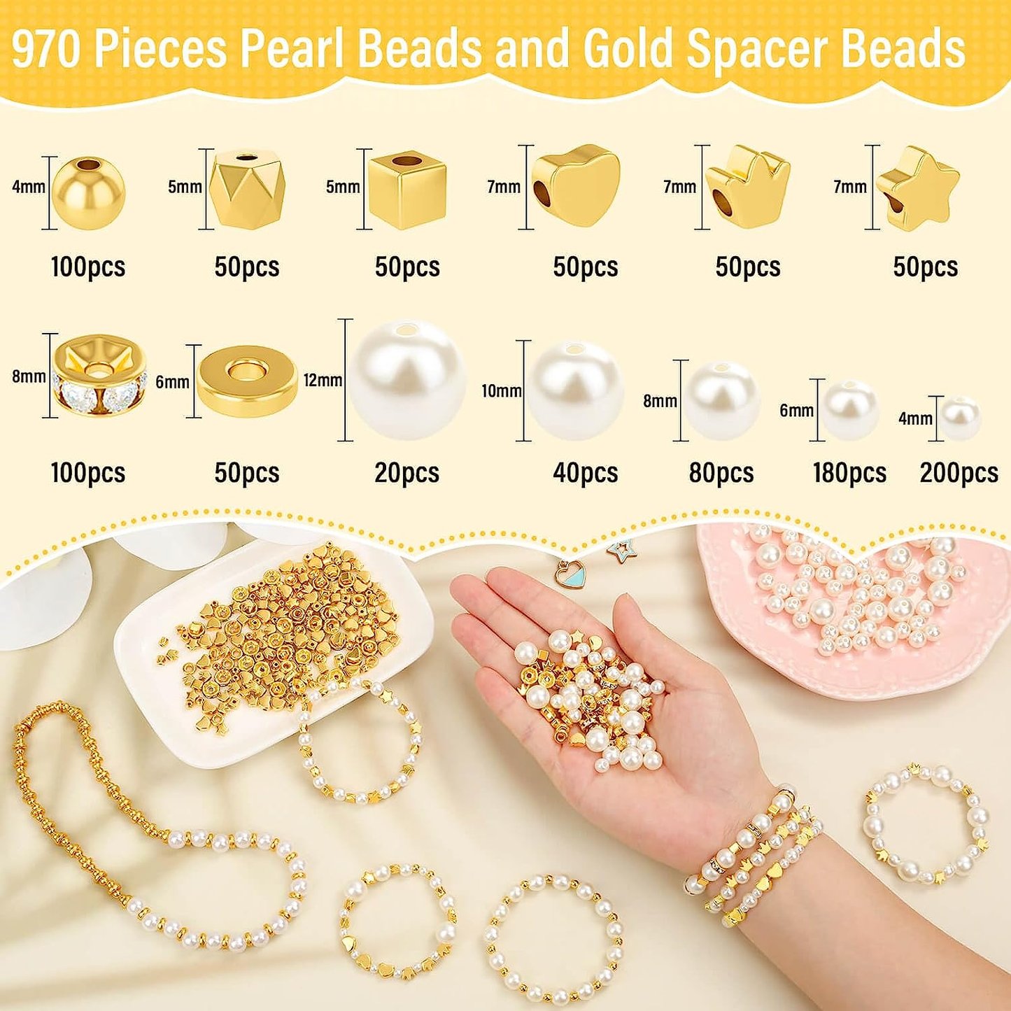 Factory Direct Selling Acrylic White Pearl Beads DIY Set Jewelry Making Supplier