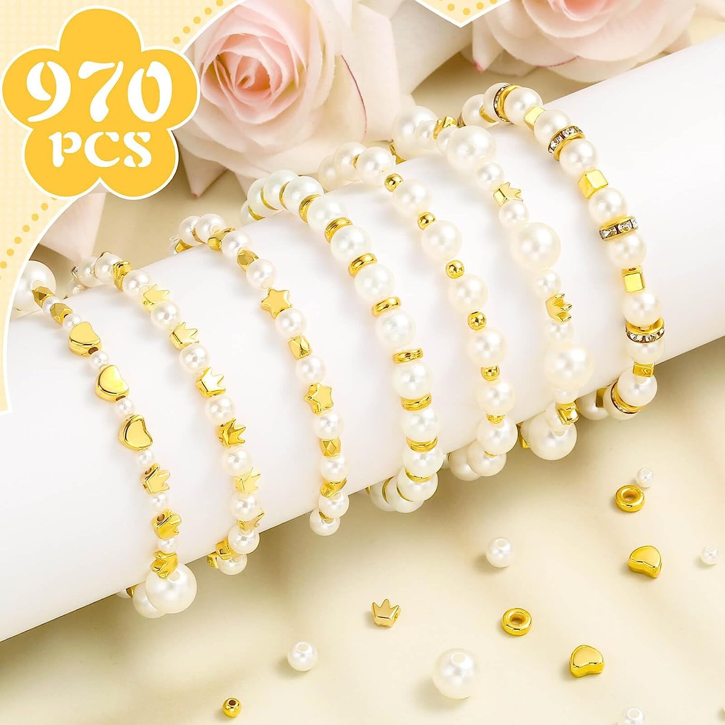 Factory Direct Selling Acrylic White Pearl Beads DIY Set Jewelry Making Supplier