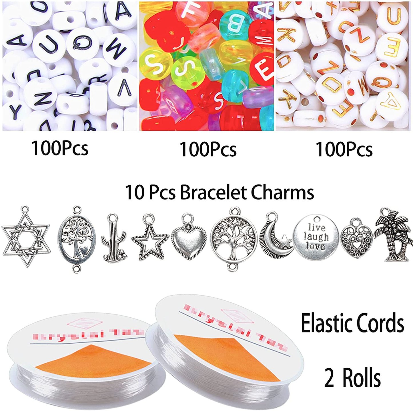 Flat Round Polymer Clay Beads Kits Jewelry DIY Making Clay Beaded Craft Supplies