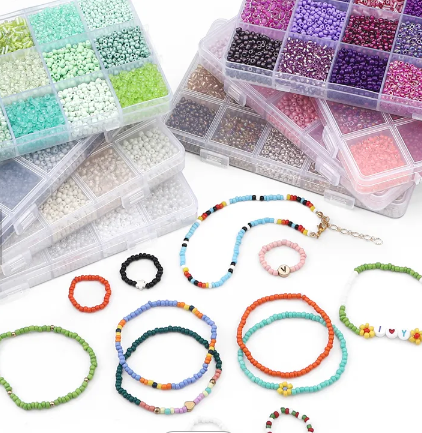 Wholesale 15 Colors Mix Seed Loose Beads Set DIY Jewelry Beaded Making Kits