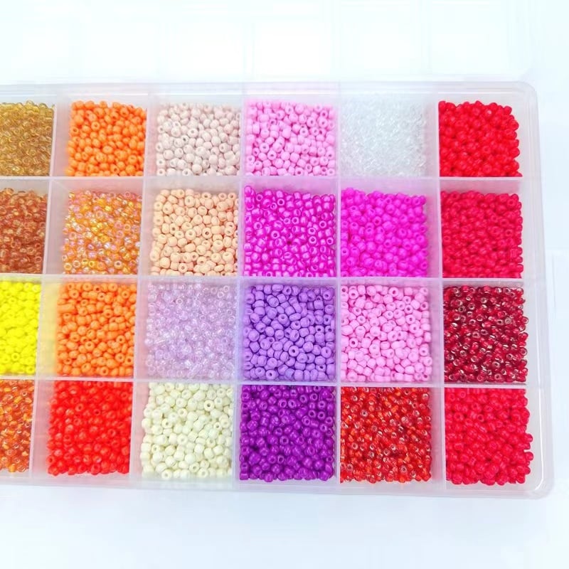 Wholesale 4mm Colorful Acrylic Seed Beads DIY Bracelet Necklace Jewelry Make Kit