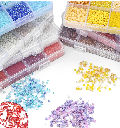 Wholesale 15 Colors Mix Seed Loose Beads Set DIY Jewelry Beaded Making Kits