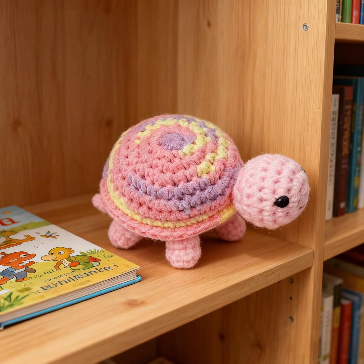 Crochet Pastel Turtle Keychain Plush