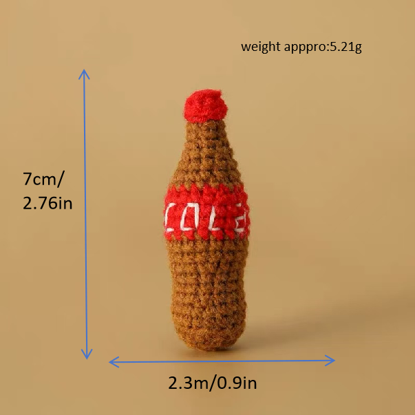 Crochet Cola Bottle Plush