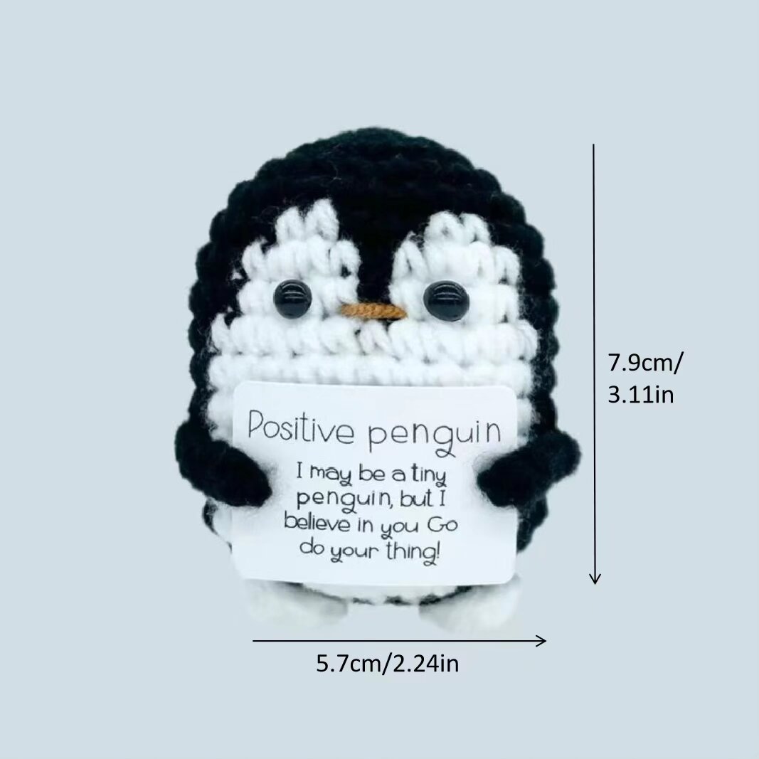 Crochet Positive Penguin Plush