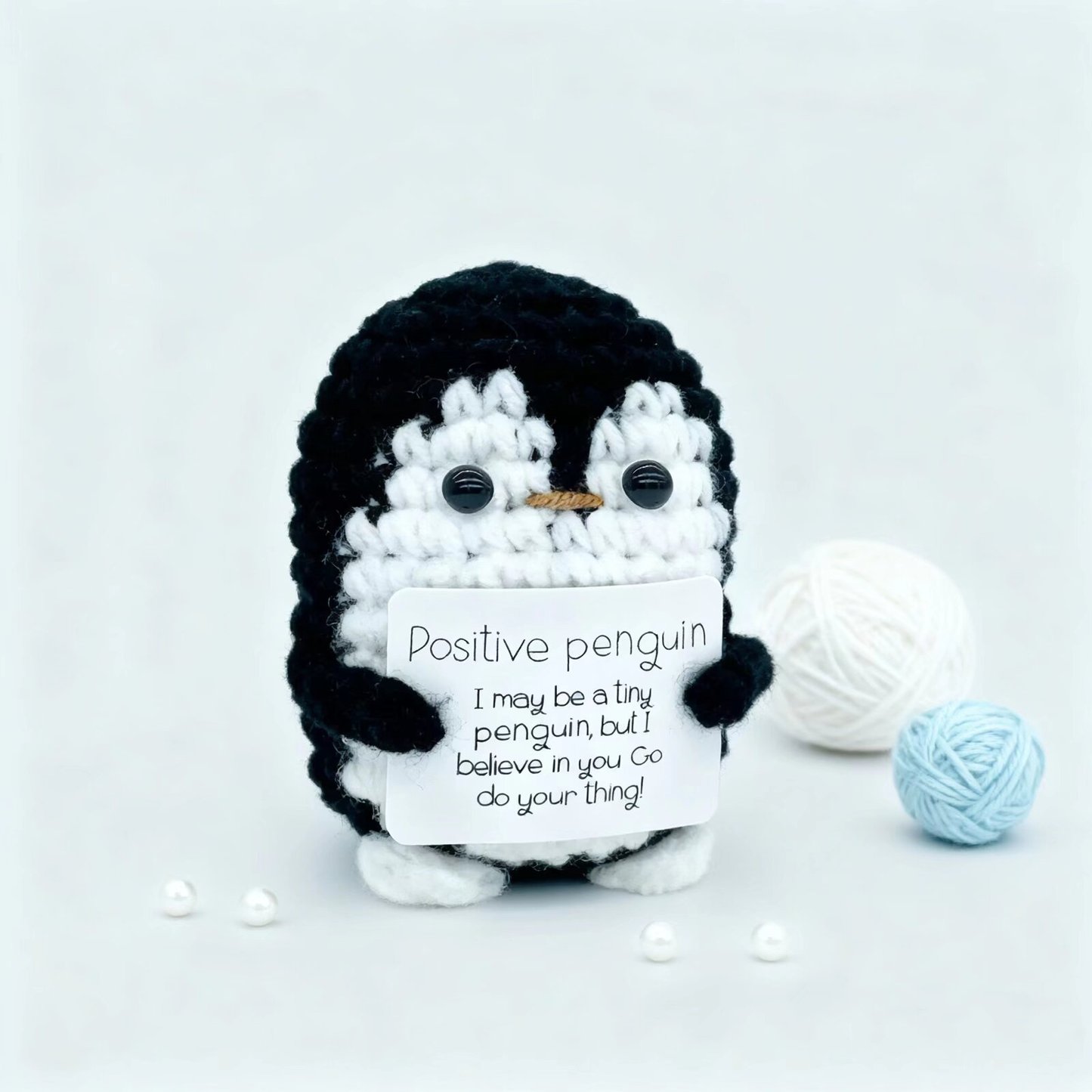 Crochet Positive Penguin Plush