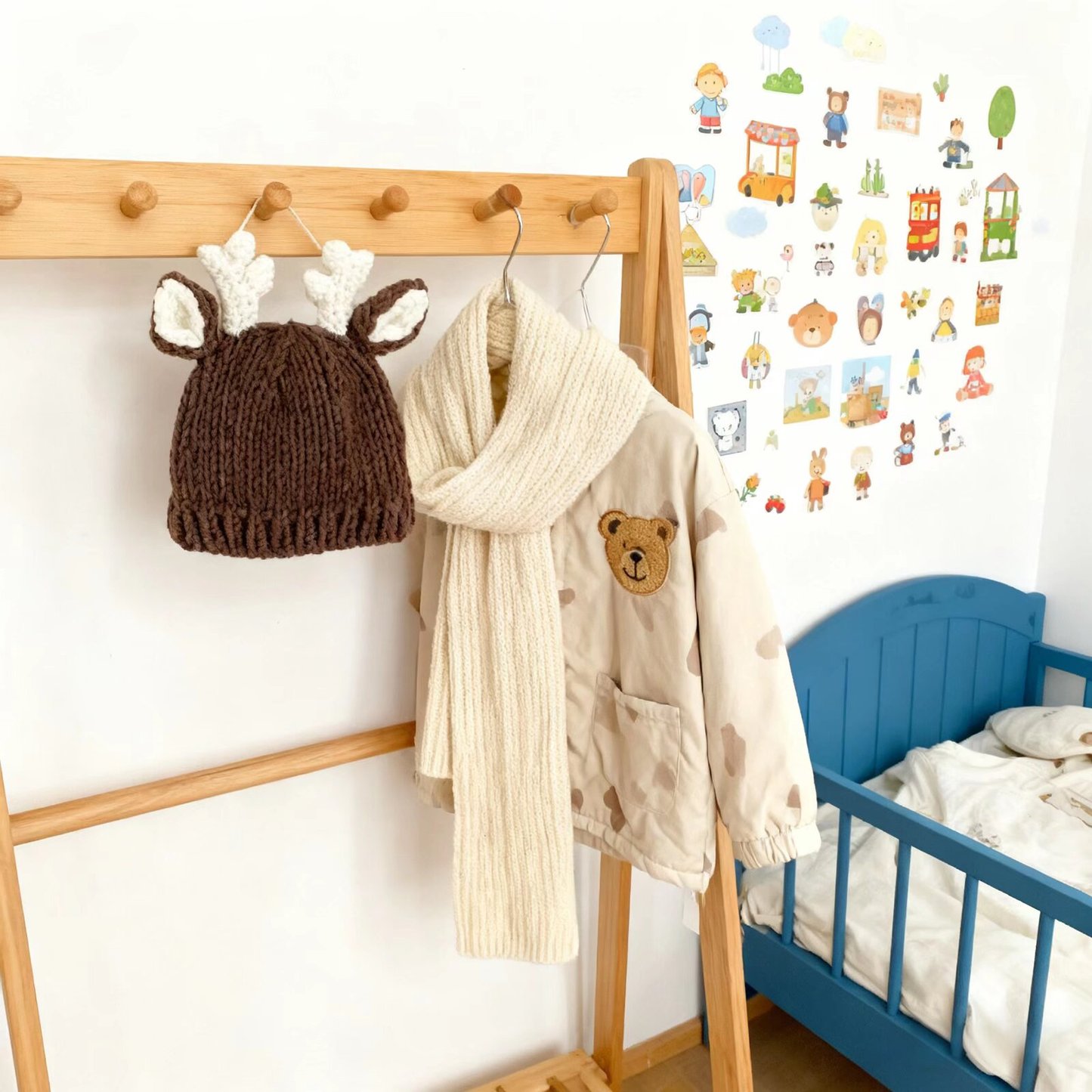 Knit Deer Baby Outfit Set