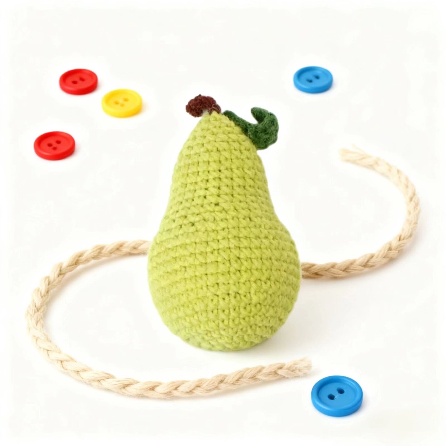 Mini Pear Crochet Plush