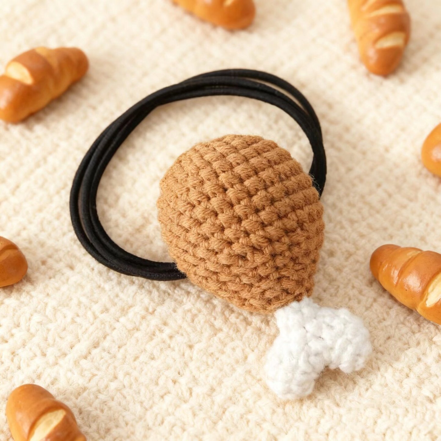Crochet Chicken Leg Hair Tie