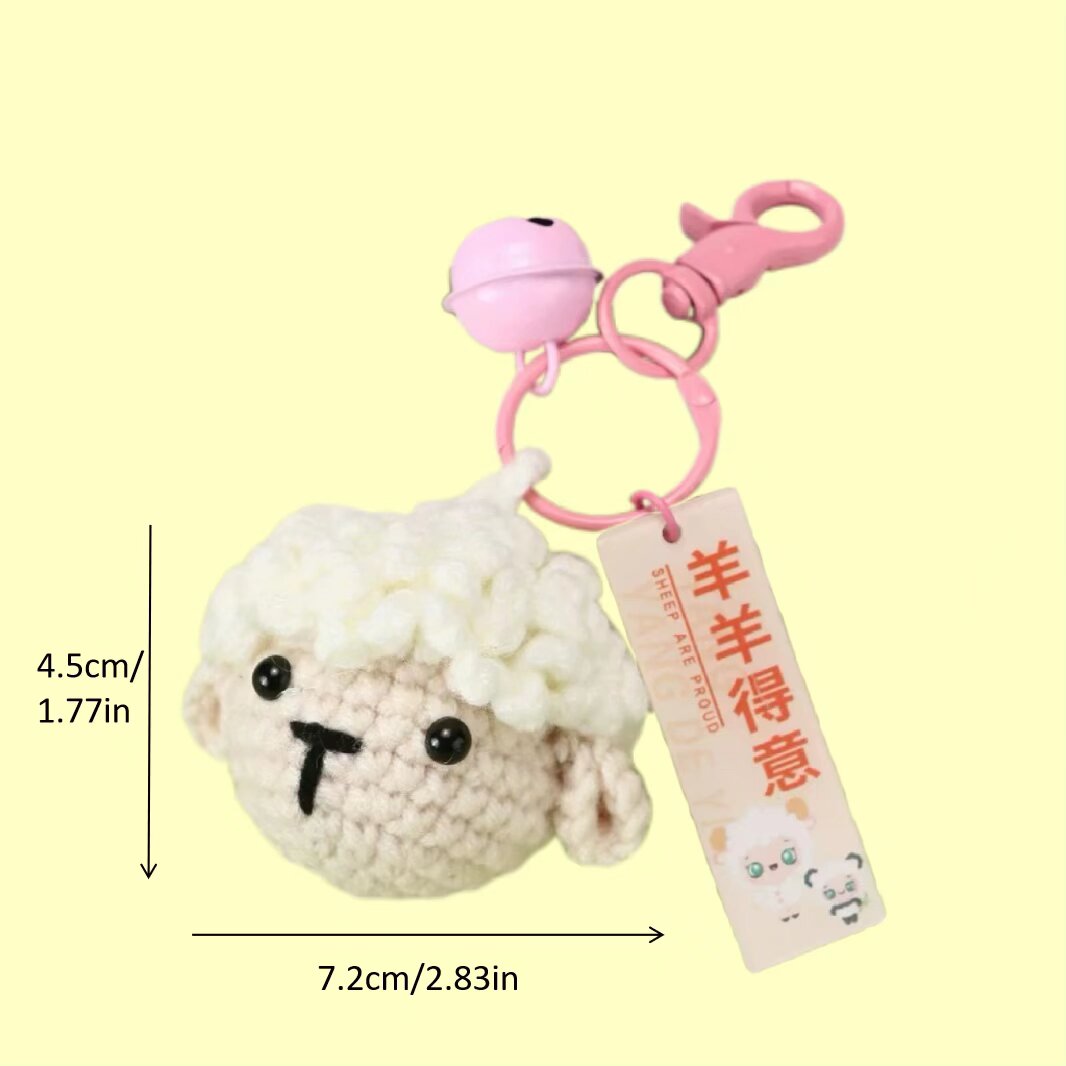 Crochet Sheep Rabbit Keychain Plush