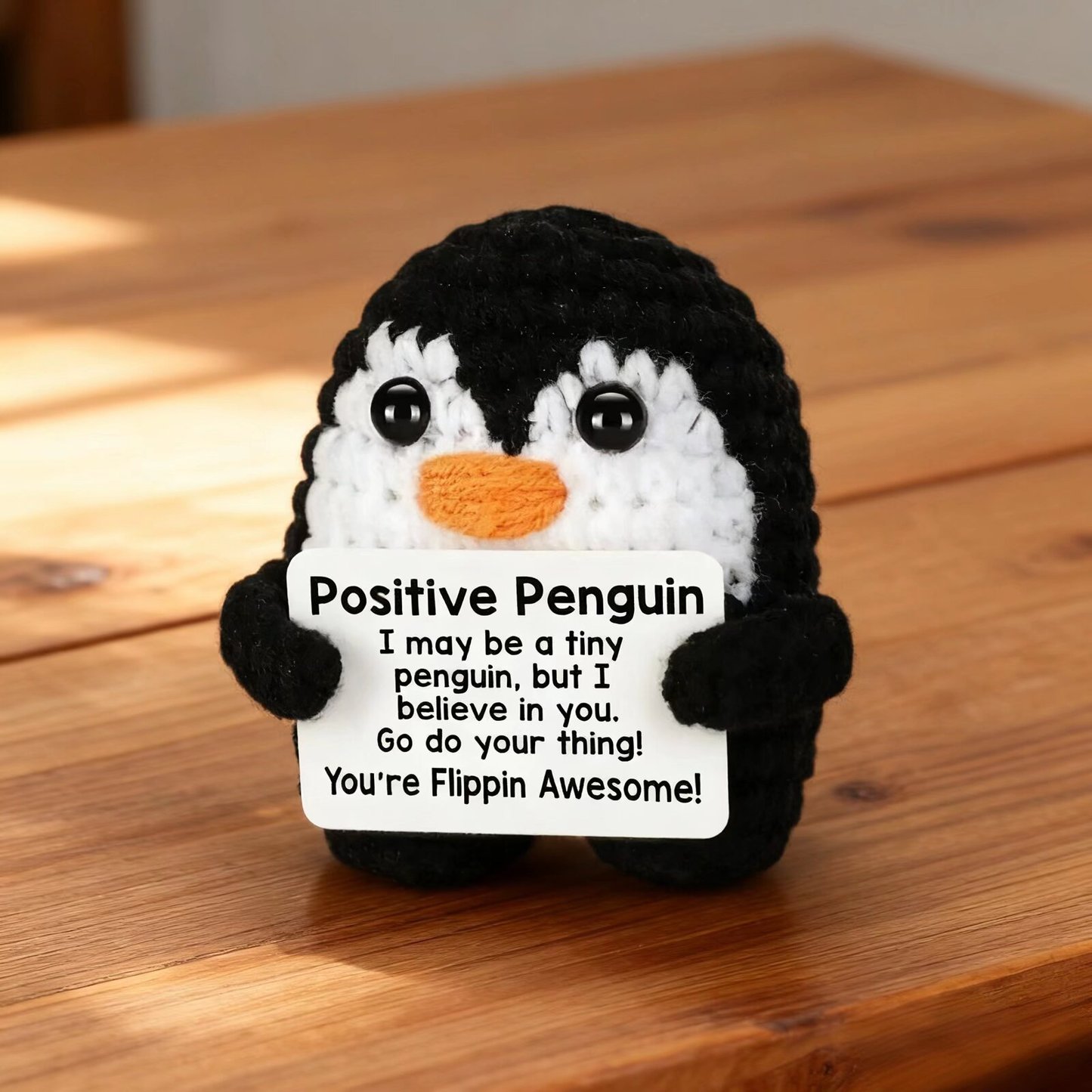 Positive Penguin Crochet Plush