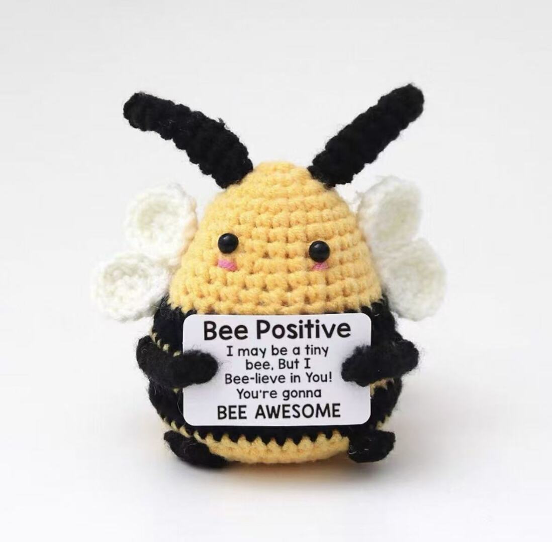 Bee Positive Crochet Plush