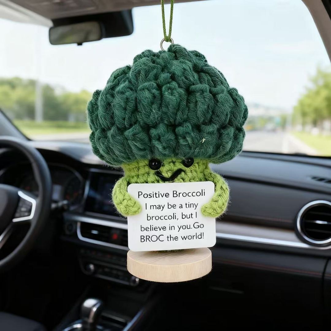 Positive Broccoli Crochet Plush