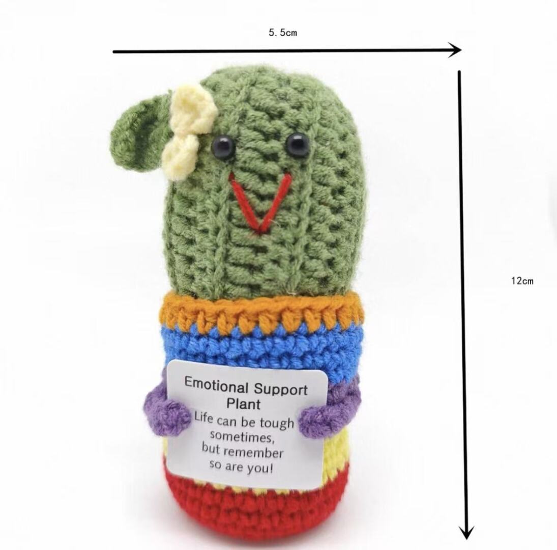 Emotional Support Cactus Crochet Plush