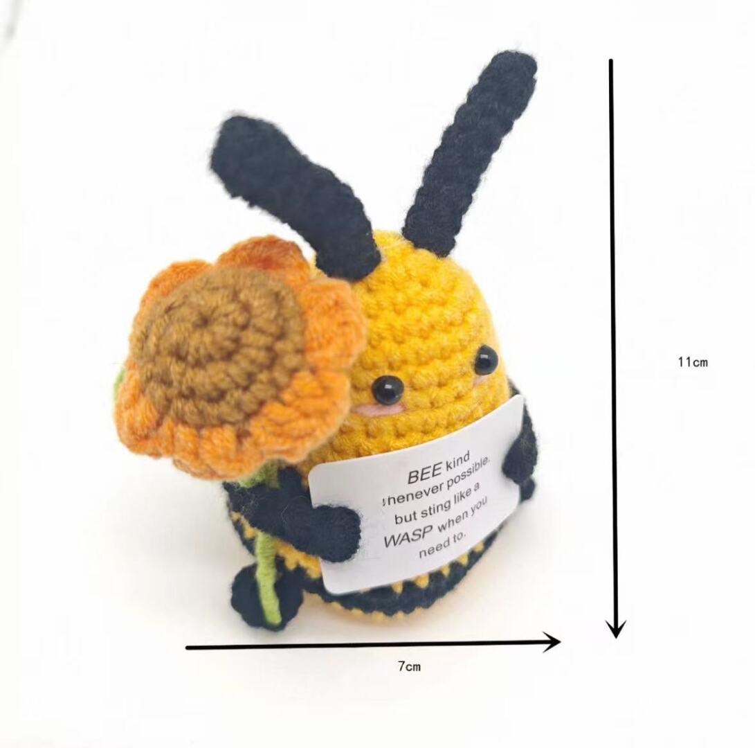 Bee Kind Crochet Plush Decor