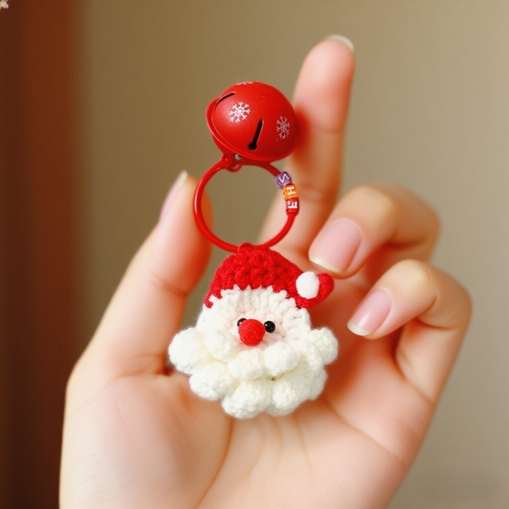 Christmas Santa Crochet Keychain